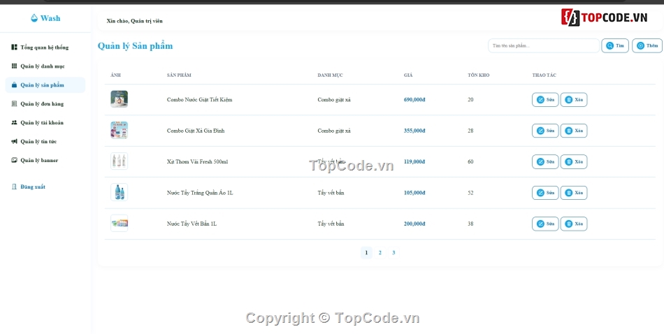 web bán nước,nước giặt,nước